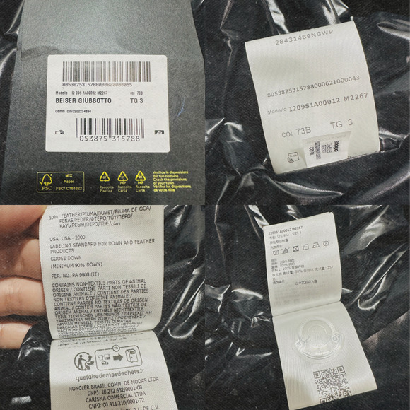 Moncler x Adidas Beiser Down Jacket Men's 3/ L Blue Hooded Full Zip NWT $2075 - Picture 14 of 15